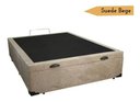 Ver imagem 4 de Cama Viuva Box Baú 128x188 - Corino - Bege