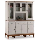 Ver imagem 1 de Cristaleira Arca Oratório 8 Portas 3 Gavetas e Pés Luiz XV 60634 Linz Móveis - Off White/Imbuia