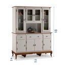 Ver imagem 4 de Cristaleira Arca Oratório 8 Portas 3 Gavetas e Pés Luiz XV 60634 Linz Móveis - Off White/Imbuia