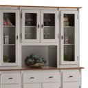 Ver imagem 3 de Cristaleira Arca Oratório 8 Portas 3 Gavetas e Pés Luiz XV 60634 Linz Móveis - Off White/Imbuia