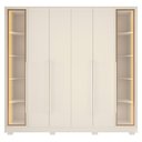 Ver imagem 3 de Guarda Roupa Casal Napoli 6 Portas 4 Gavetas Off White – Móveis Albatroz
