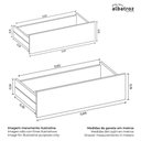 Ver imagem 6 de Guarda Roupa Casal Napoli 6 Portas 4 Gavetas Off White – Móveis Albatroz