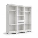 Ver imagem 3 de Guarda-Roupa Casal 6 Portas 2 Gavetas com Pés Majestic 181cm MDP - Branco