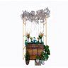 Kit Gazebo + Esteira de Palha Taboa para Decorar Jardins com Flores, 120cm Portátil e Desmontável - 6