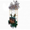 Ver imagem 7 de Kit Gazebo + Esteira de Palha Taboa para Decorar Jardins com Flores, 120cm Portátil e Desmontável