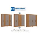 Ver imagem 3 de Guarda Roupa Casal B367 6 Pts 3 Gavs Cinamomo/Avela Henn