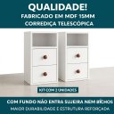 Ver imagem 1 de Kit 2 Mesas de Cabeceira Suspensa Quarto Já Vai Montada