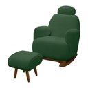 Ver imagem 3 de Poltrona de Amamentação Aurora c/ Puff Boucle Verde