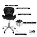 Ver imagem 6 de Cadeira de Escritório com Base Giratória Estofada Slim Vegas