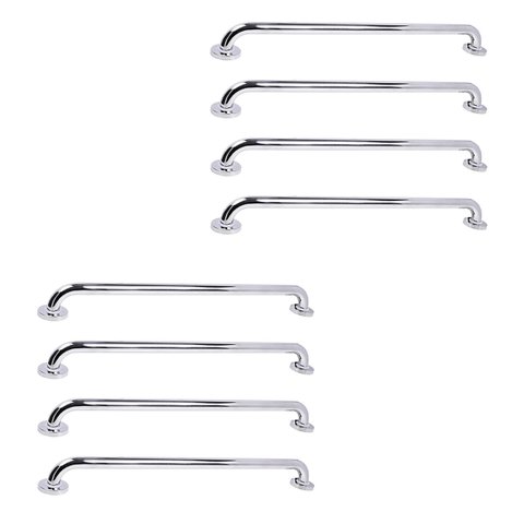 Barra de Apoio 70cm Inox Kit 8 Unidades Idoso Criança Gestante Deficiente Banheiro Box Suporte Corri