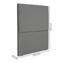 Ver imagem 3 de Cabeceira Solteiro 100 Cm com Frame Luna Suede Cinza Artte