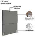 Ver imagem 4 de Cabeceira Solteiro 100 Cm com Frame Luna Suede Cinza Artte