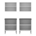 Ver imagem 4 de Conjunto Lavanderia com Armário e Balcão Multiuso 8 Portas 4 Prateleiras MDP 140cm Branco