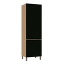 Ver imagem 1 de Paneleiro Duplo 70cm 4 Portas Slim Luciane Móveis Freijó-preto