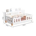 Ver imagem 4 de Cama Infantil Montessoriana Led Nina com Nicho Branca + Luminária Led