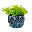 Ver imagem 1 de Vaso cachepot preto geométrico 3D enfeite mesa com planta