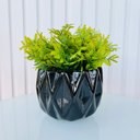Ver imagem 3 de Vaso cachepot preto geométrico 3D enfeite mesa com planta