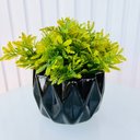 Ver imagem 4 de Vaso cachepot preto geométrico 3D enfeite mesa com planta