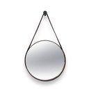 Ver imagem 2 de Espelho Redondo 61cm com Alça Estilo Rústico: Marrom Café