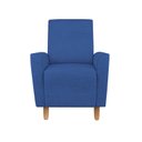 Ver imagem 2 de Kit Amamentação Poltrona + Puff + Almofada Sophia Suede Azul Marinho Clique Decorações
