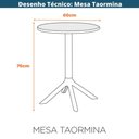 Ver imagem 4 de Kit 4 Mesas de Jantar Redonda Área Externa Taormina Drops Fratini 60 Cm (larg) Polipropileno Fendi