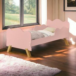 Cama Infantil Angel Rosê com Colchão Cambel - 1