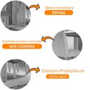 Ver imagem 6 de Sala de Jantar Mesa Olimpia 120 Tampo em Mdf Vidro Canto Reto com 4 Cadeiras Grecia