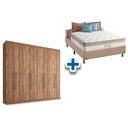 Ver imagem 1 de Cama Box Casal + Colchão King Best + Guarda Roupa Master Vip 8.4 Atacama