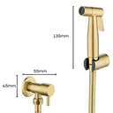 Ver imagem 5 de Ducha Higiênica Cor Dourada 1/4 Volta Luxo Gatilho Aço Inox 304 - Brinovar