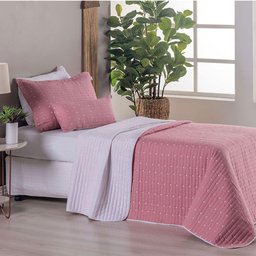 Cobre Leito Solteiro Urbany Bordado Hipercal 400 Fios 4 Peças - Rose - 3
