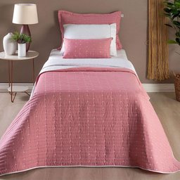 Cobre Leito Solteiro Urbany Bordado Hipercal 400 Fios 4 Peças - Rose - 5