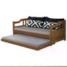 Sofa Cama Solteiro Com Cama Auxiliar Madeira Imbuia - 1