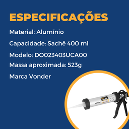 Aplicador Tubular para Silicone Vonder - 9