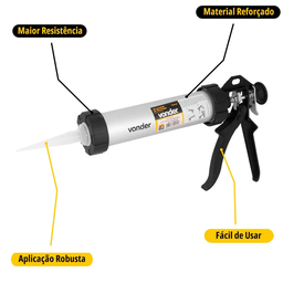 Aplicador Tubular para Silicone Vonder - 3