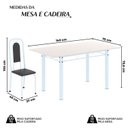 Ver imagem 3 de Conjunto de Mesa Tubular com 6 Cadeiras Lara Branco/Preto