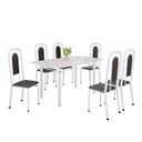 Ver imagem 2 de Conjunto de Mesa Tubular com 6 Cadeiras Lara Branco/Preto