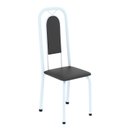 Ver imagem 5 de Conjunto de Mesa Tubular com 6 Cadeiras Lara Branco/Preto