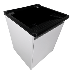 Tanque Lavanderia 26l Gabinete Mdf Suspenso Suporte Torneira de Bancada