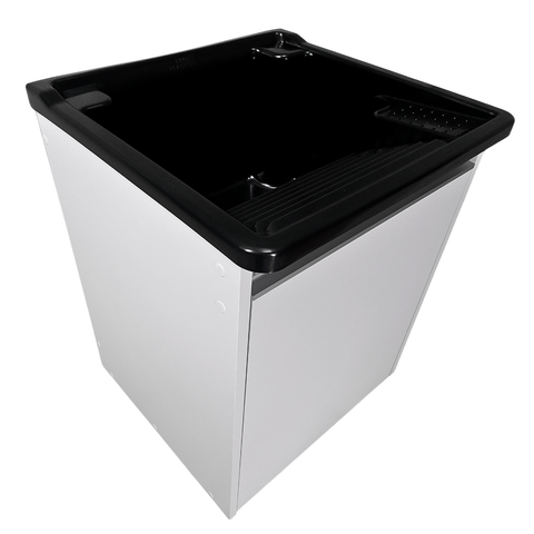 Tanque Lavanderia 26l Gabinete Mdf Suspenso Suporte Torneira de Bancada