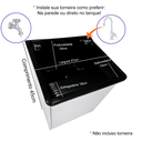 Ver imagem 7 de Tanque Lavanderia 26l Gabinete Mdf Suspenso Suporte Torneira de Bancada