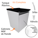 Ver imagem 5 de Tanque Lavanderia 26l Gabinete Mdf Suspenso Suporte Torneira de Bancada