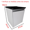 Ver imagem 3 de Tanque Lavanderia 26l Gabinete Mdf Suspenso Suporte Torneira de Bancada