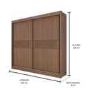 Ver imagem 4 de Guarda Roupa Cancun 2 Portas 100%mdf Ripado - Ddoro Móveis