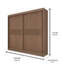 Ver imagem 4 de Guarda Roupa Cancun 2 Portas 100%mdf Ripado - Ddoro Móveis