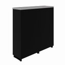 Ver mais imagens de Armário Alto Duplo 1,58m para Escritório com 4 Portas de Abrir e Puxadores Metálicos F5 Office