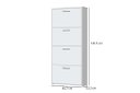 Ver imagem 3 de Sapateira / Multiuso Ca 4 Portas Compacta Cor Branco Ja