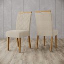 Ver imagem 7 de Conjunto Sala de Jantar Mesa 6 Cadeiras Yara Off White/Nature/Linho