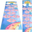 Ver imagem 2 de Tapete Amarelinha Infantil Ilustrado Criança Lona Titulos Amarelinha Nuvens