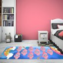 Ver imagem 4 de Tapete Amarelinha Infantil Ilustrado Criança Lona Titulos Amarelinha Nuvens