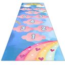 Ver imagem 1 de Tapete Amarelinha Infantil Ilustrado Criança Lona Titulos Amarelinha Nuvens